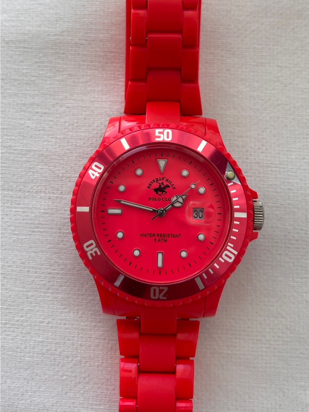 Beverly Hills Polo Club Red Resin Sport Watch